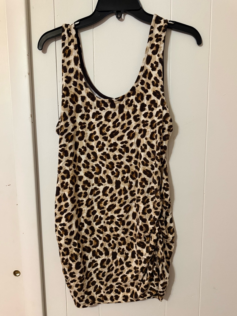 torrid Leopard-Print Scoop Neck Tank Top in Tan and Black